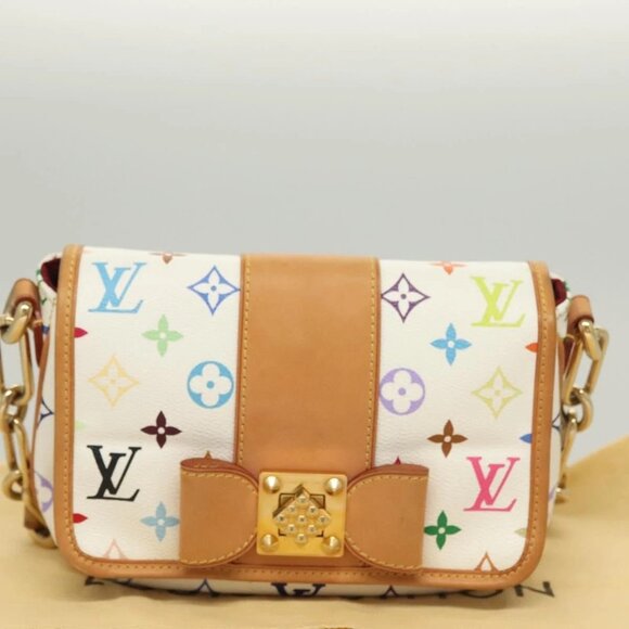 LOUIS VUITTON Monogram Multicolor Patty Shoulder Bag White M40305 Auth 127416V - Picture 12 of 16
